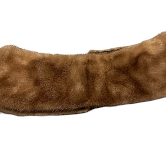 Vintage 50’s Brown Mink Fur Collar Mobwife Real Minx - Picture 12 of 13